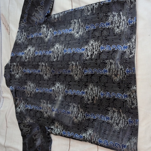 Vintage Street Culture Y2K Dragon Metailic Tribal Button Down size Large - Picture 6 of 6